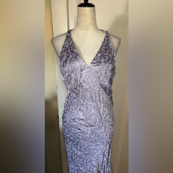 NWT Topshop Lavender Leopard Print Maxi Dress Backless Sun dress summer beach - Picture 4 of 13